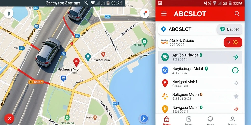 Tampilan antarmuka ABCSLOT dengan fungsi navigasi mobil yang intuitif.