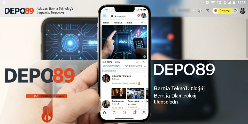 Antarmuka aplikasi DEPO89 yang sederhana dan informatif.