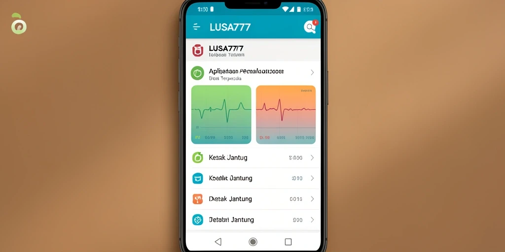 Tampilan antarmuka aplikasi LUSA777 yang sederhana dan informatif.