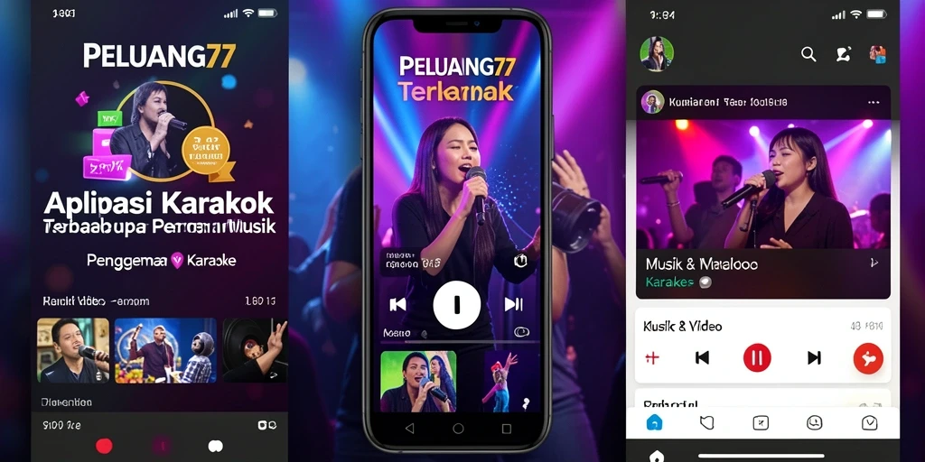 Antarmuka PELUANG77 yang menarik untuk karaoke tanpa batas.