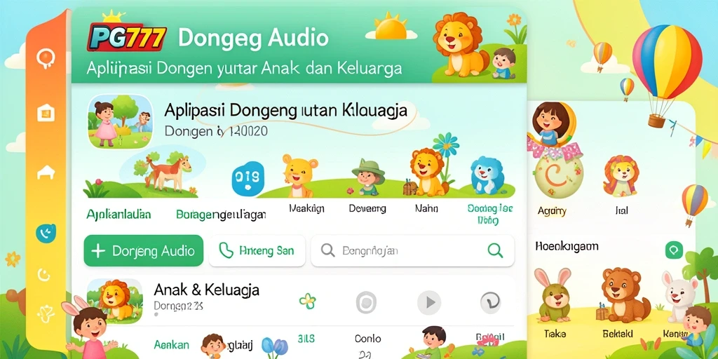 Tampilan antarmuka PG777 yang ramah pengguna dan menarik untuk anak.