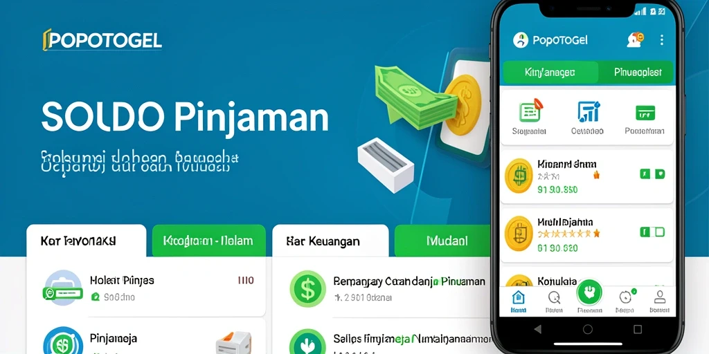 Tampilan antarmuka utama aplikasi POPOTOGEL untuk pengajuan pinjaman.