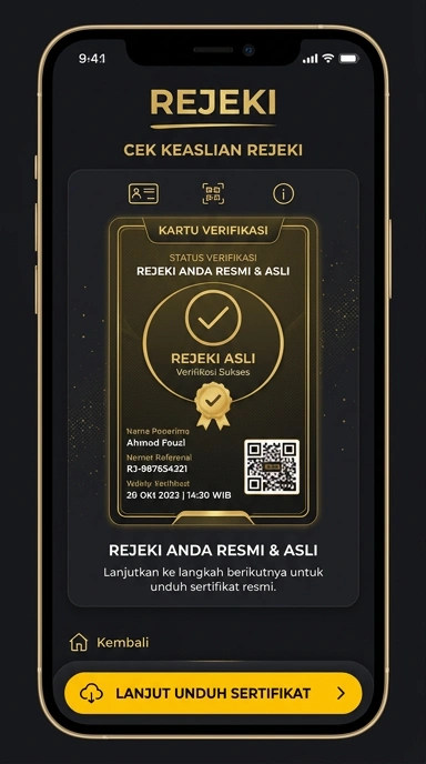 Halaman Resmi Aplikasi Rejeki untuk Android
